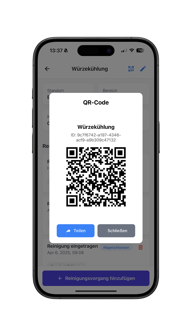 Step 2: Ausdrucken des QR-Codes